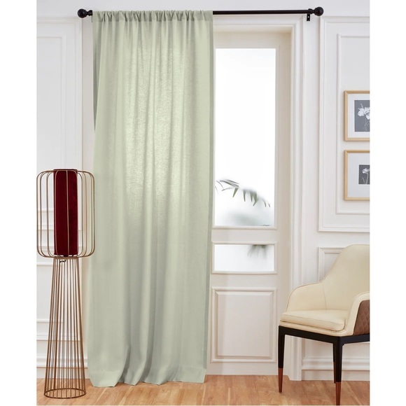 Solino Home 100% pure Linen Curtain Sage Green 52 x 84 Inch - Picture 6 of 10